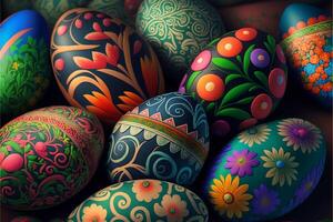 Decorative Colorful Easter eggs images for Easter day photo