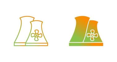 icono de vector de planta nuclear