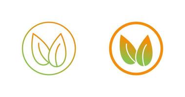 Two Leaves Vector Icon