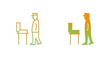 Guard Checking Briefcase Vector Icon