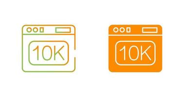 icono de vector de 10k