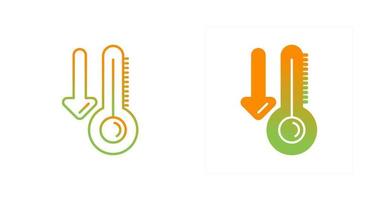 icono de vector de baja temperatura