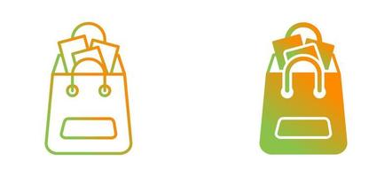 icono de vector de bolsa de compras