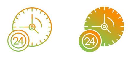 24 Hour Service Vector Icon