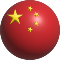 Chine drapeau cercle 3d. png