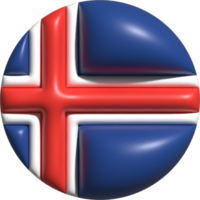 Islande drapeau cercle 3d. png