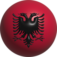 albania flagga cirkel 3d. png