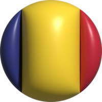 romênia bandeira círculo 3d. png