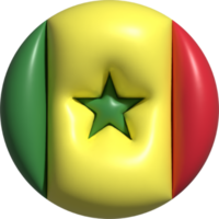 Senegal bandera circulo 3d. png