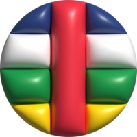 Central African flag circle 3D. png