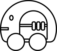 car toy element, drawing for coloring. png