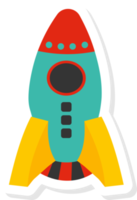 rocket toy flat element, toys element stickers. png