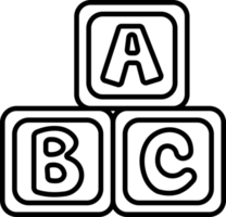 jigsaw puzzle abc toy element, drawing for coloring. png