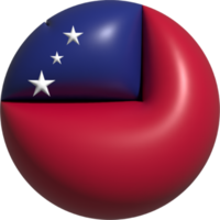 samoa flagga cirkel 3d. png