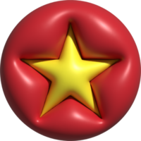 vietnam drapeau cercle 3d. png