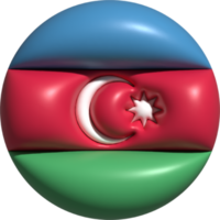 Azerbaijão bandeira círculo 3d. png
