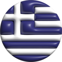 Greece flag circle 3D. png