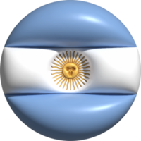 Argentina bandeira círculo 3d. png
