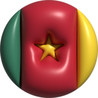 Camarões bandeira círculo 3d. png