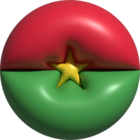 burkina faso drapeau cercle 3d. png