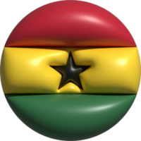 Ghana flag circle 3D. png