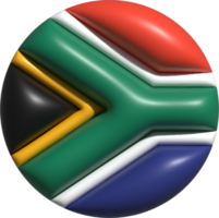 sul África bandeira círculo 3d. png