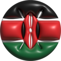 kenya flagga cirkel 3d. png