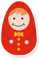 rocking doll toy flat element, toys element stickers. png