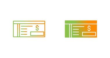 Bank Check Vector Icon