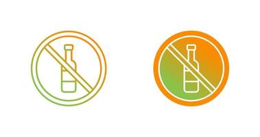 No Alcohol Vector Icon