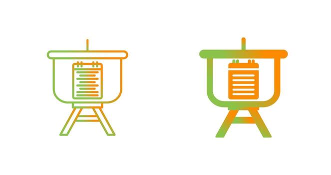 icono de vector de presentación de menú