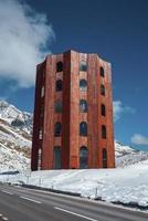 Juliertheater on snow land in front of blue sky photo