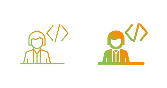 icono de vector de programador