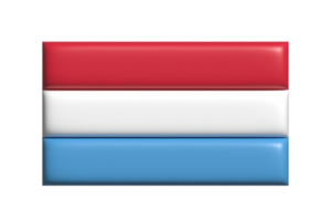 loksemburg Flagge. 3d machen png