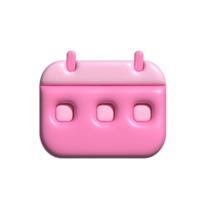 Calender icon. 3d render png