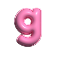 Letter g pink alphabet glossy png
