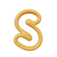 letter s color glossy outline png