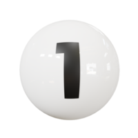 Ball number 1 png