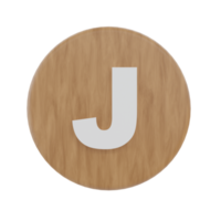 Letter J on shape round png