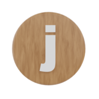 Letter j on shape round png