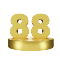 number 88 on the golden podium png