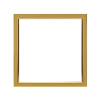 Gold frame. 3d render png