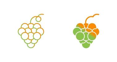 icono de vector de uvas