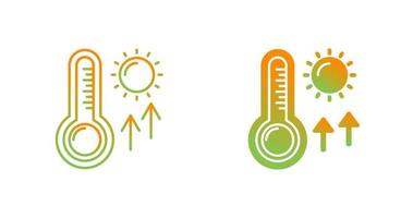 icono de vector de altas temperaturas