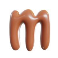 chocolate alfabeto. 3d hacer png