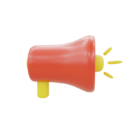 megaphone icon. 3d render png