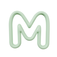 lettera m colore lucido schema png