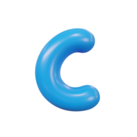 Letter c glossy color png