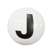 Ball letter J png