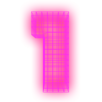 Nummer 1 Gitter Neon- png